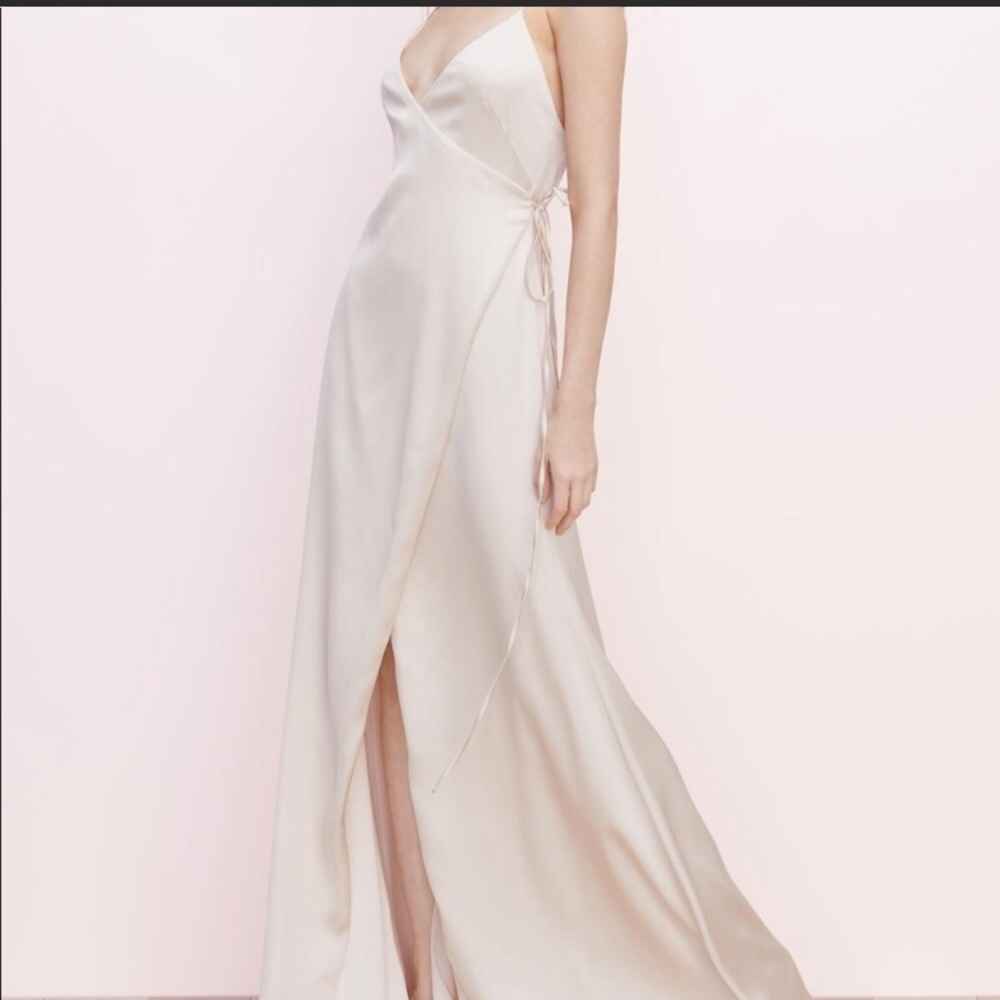 Watters bridesmaid Pearla 7404 dress in ballet slipper (champagne gold)